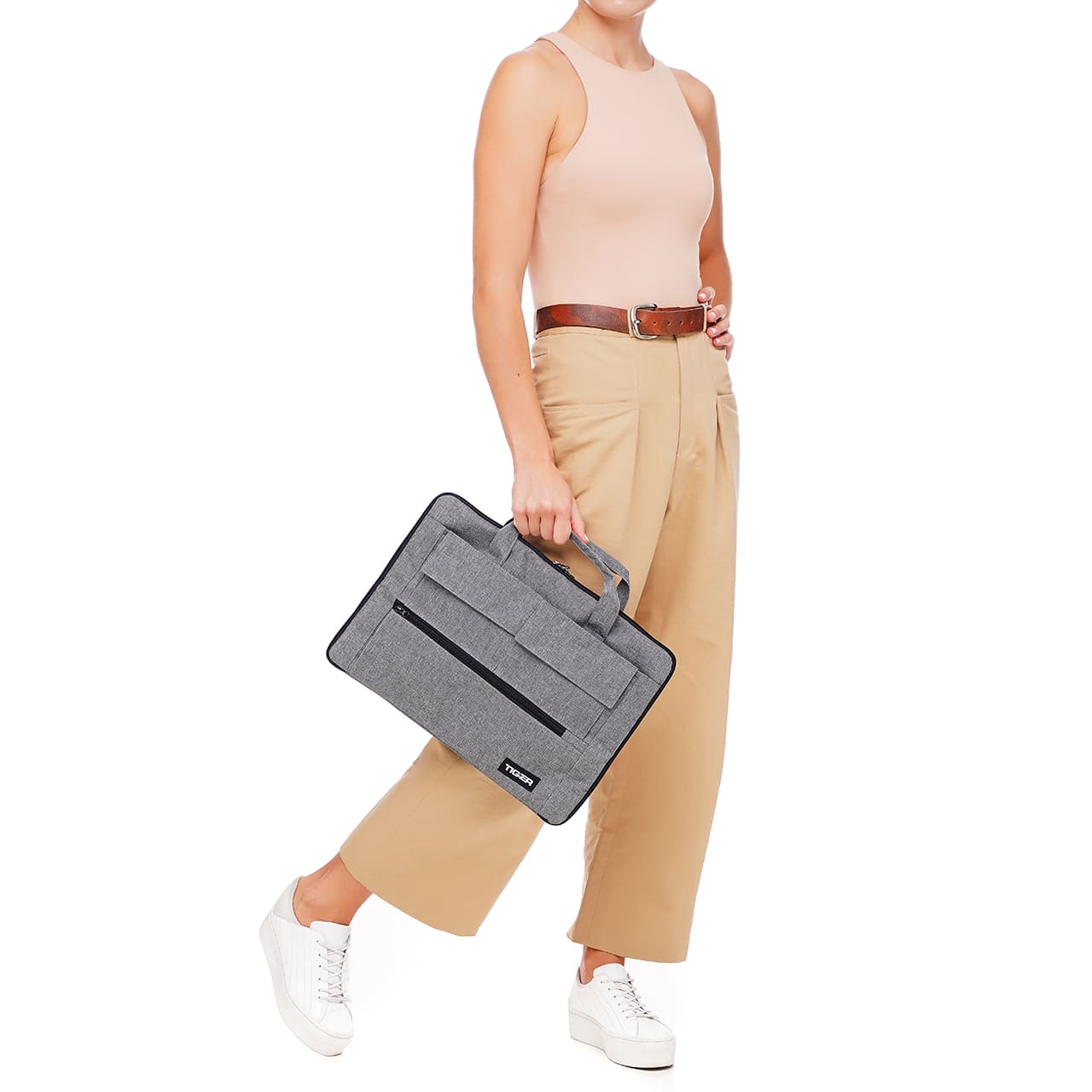 Сумка для ноутбука 15.6" Tiger Dable Котон сірий