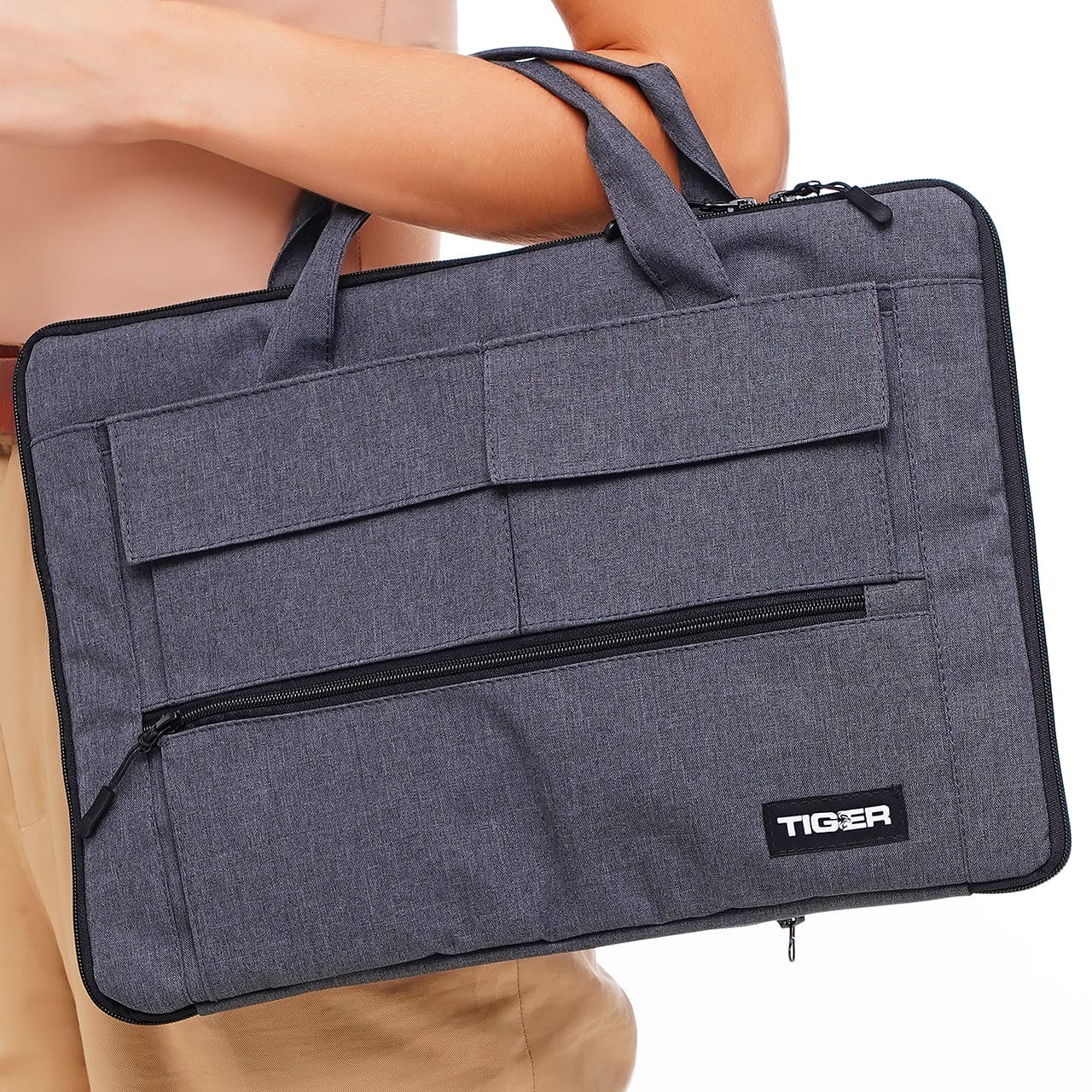 Сумка для ноутбука 15.6" Tiger Dable Котон сірий темний