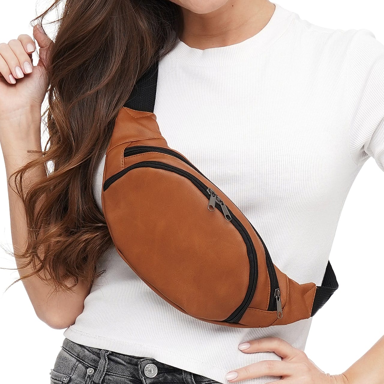 Сумка бананка Tiger Moon Pearl Капучино 3