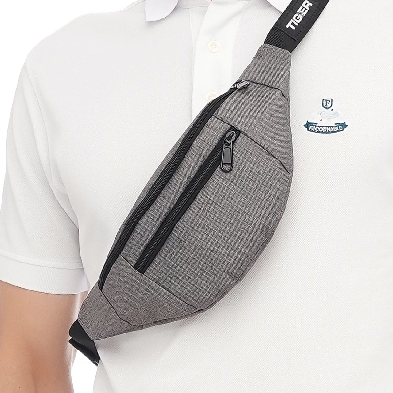 Сумка поясна Tiger Oliver Print Котон сірий