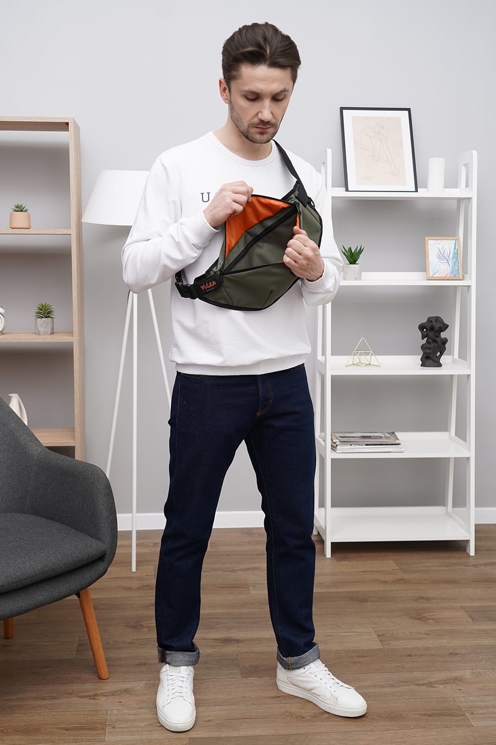 Сумка бананка Tiger Single Хакі