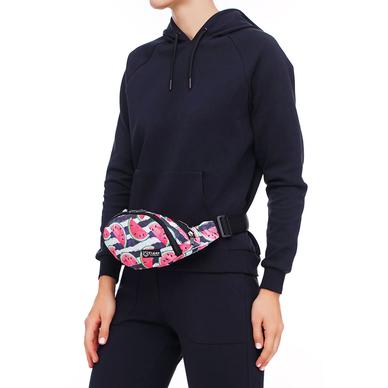 Сумка бананка Tiger Moon Print+ Кавуни