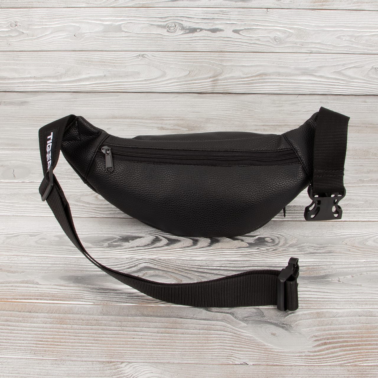 Сумка бананка Tiger Moon Pearl Чорний текстурний-2