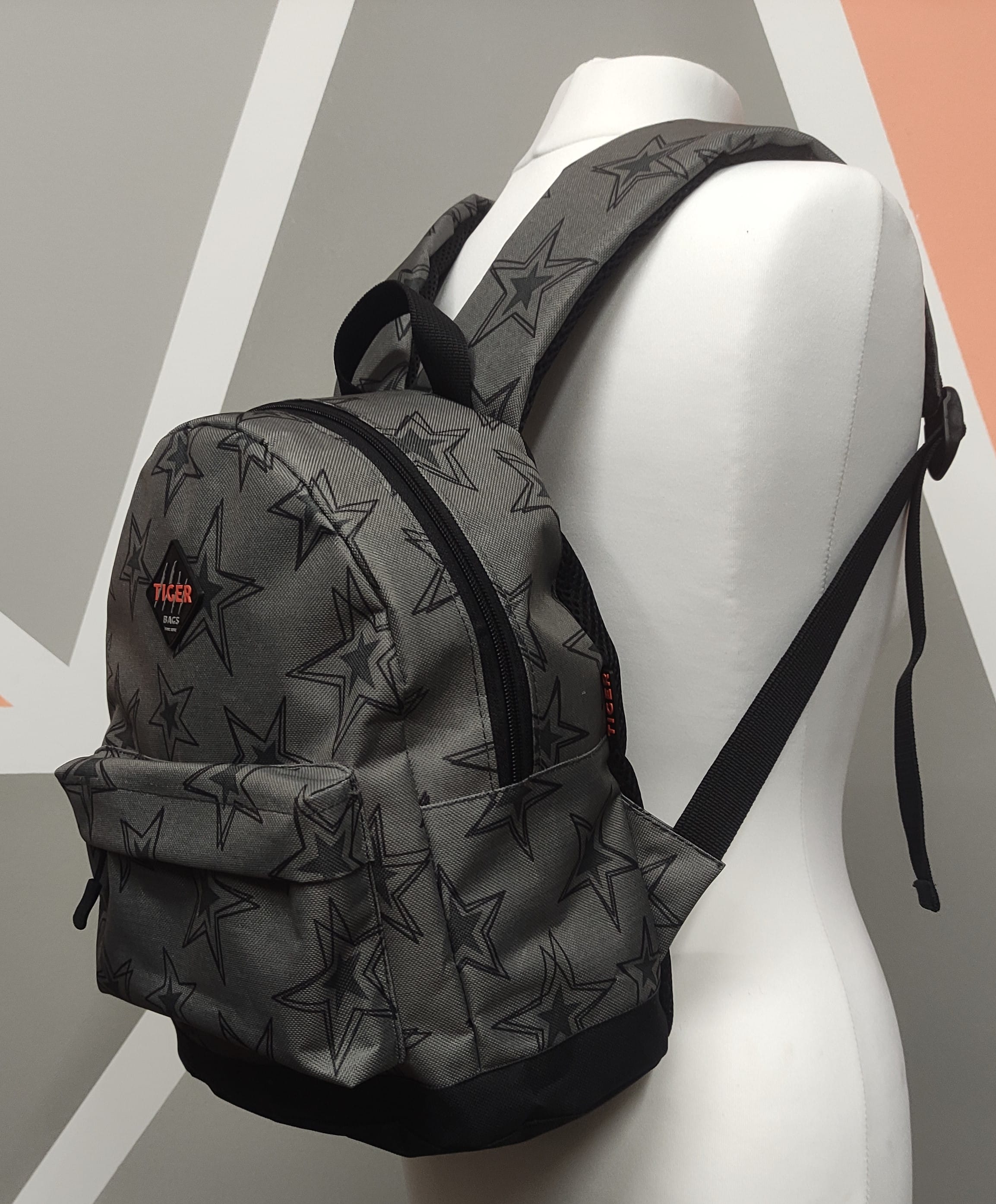 Рюкзак Tiger Little Print+ Зірочки сірі