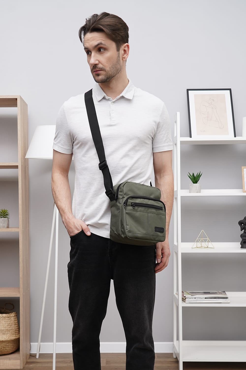 Сумка через плече Tiger Leo Хакі