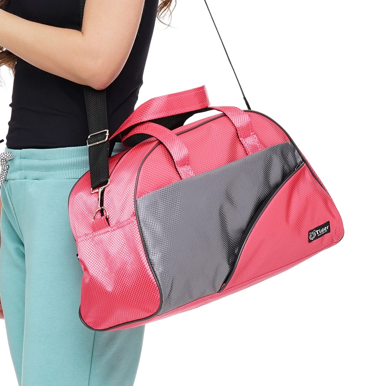 Сумка Tiger Fitness Рожевий+Сірий (Гучі)