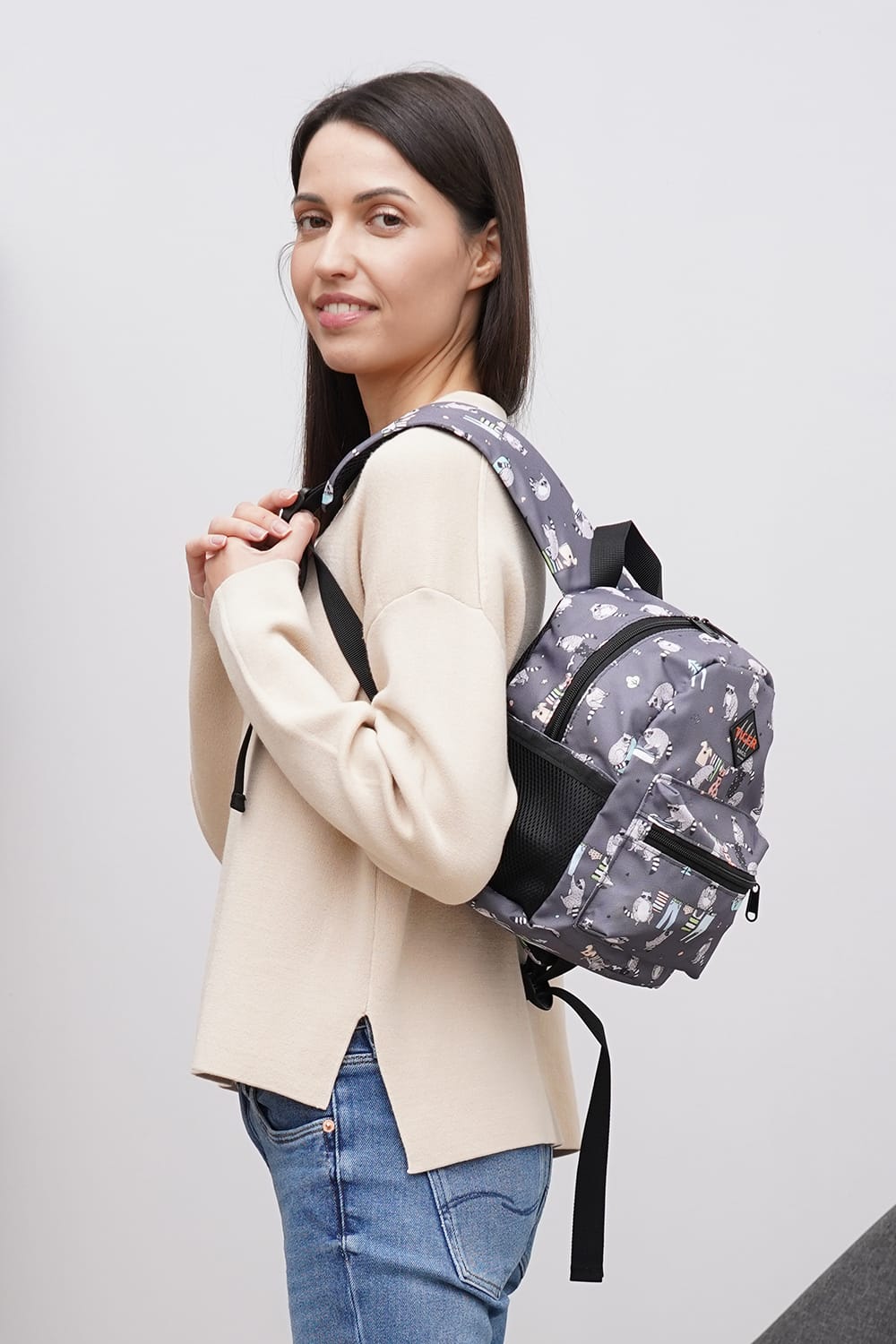 Рюкзак Tiger Baby Print+ Єнот-полоскун