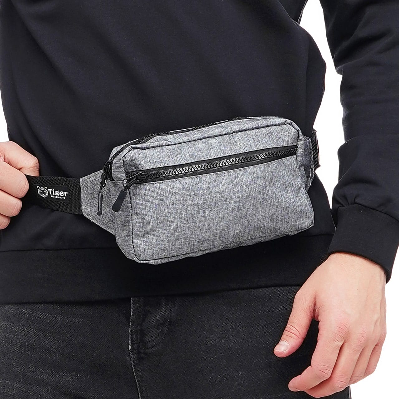 Сумка поясна Tiger Box Котон сірий