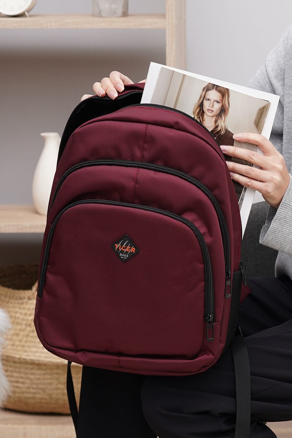 Міський рюкзак Tiger Neo Бордо (Гучі)