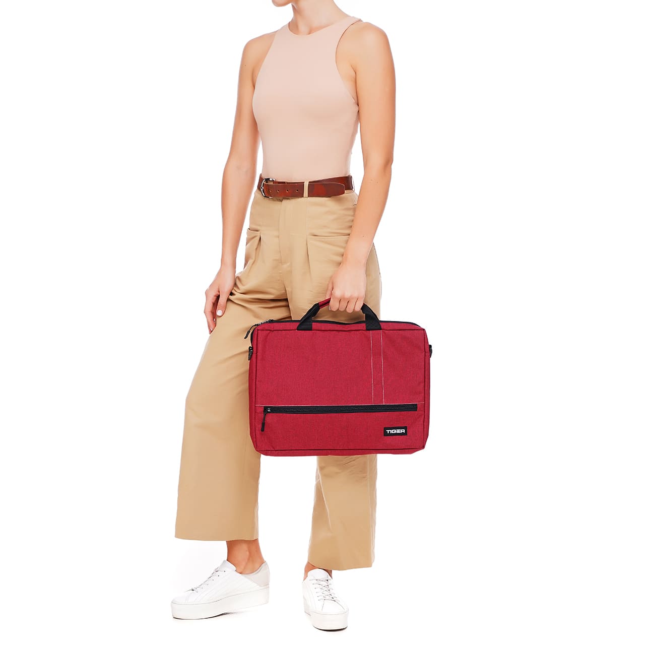 Сумка для ноутбука 15.6" большая Tiger Котон бордо