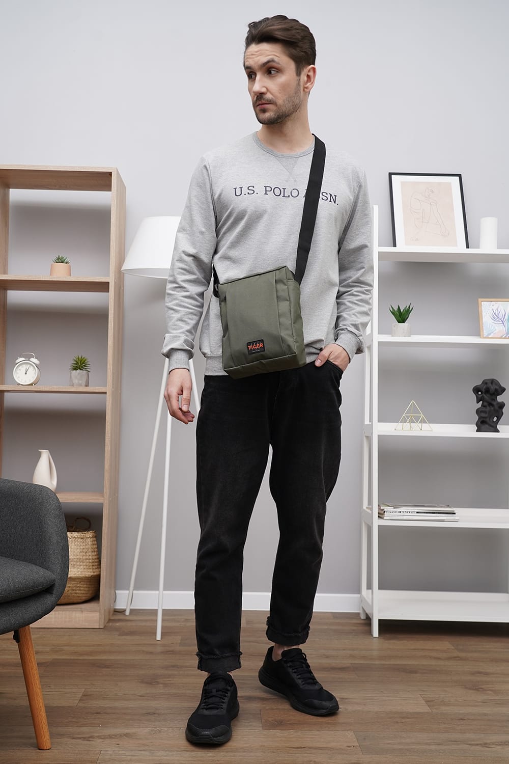 Сумка через плечо Tiger Direct хакі