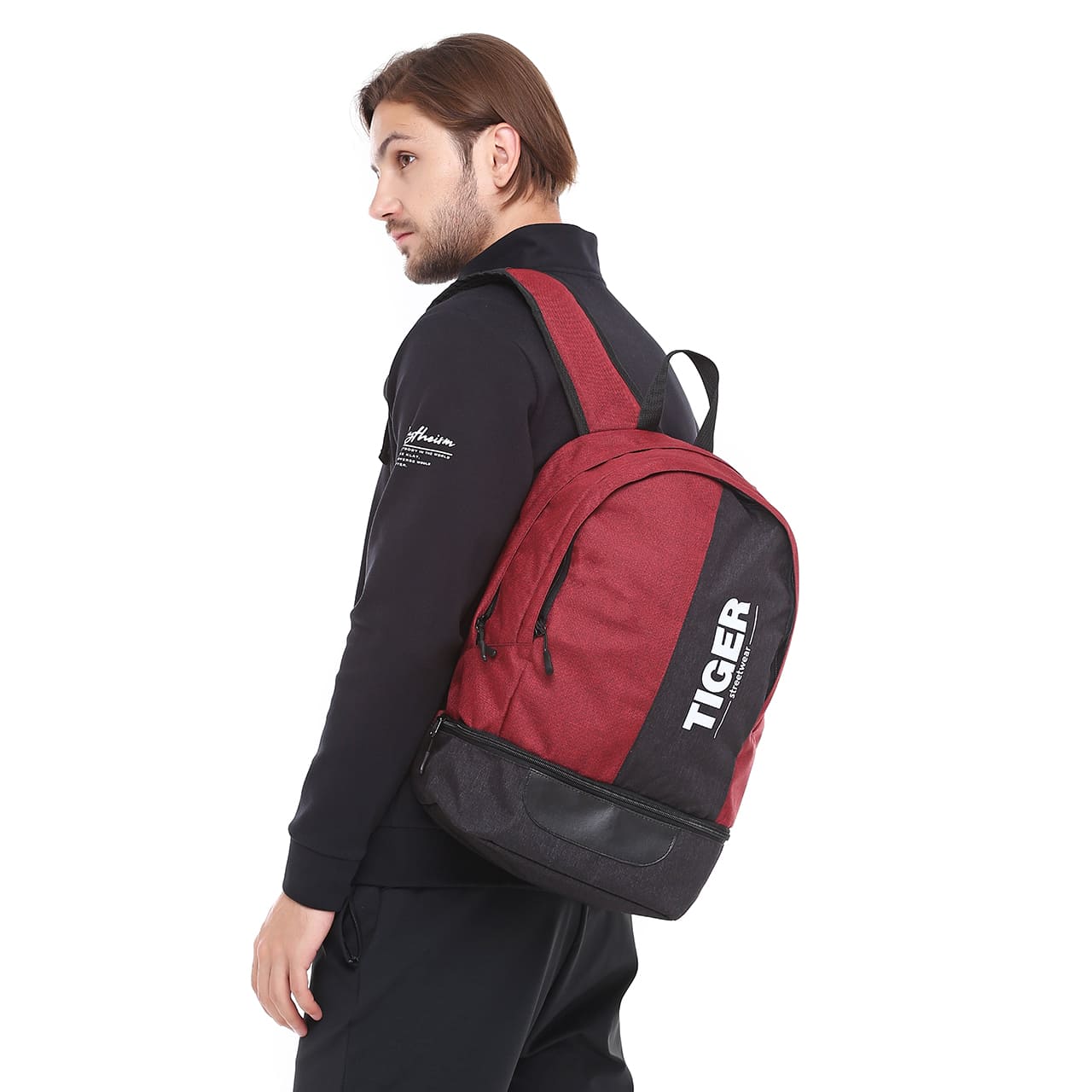 Міський рюкзак Tiger Class Print Котон бордо