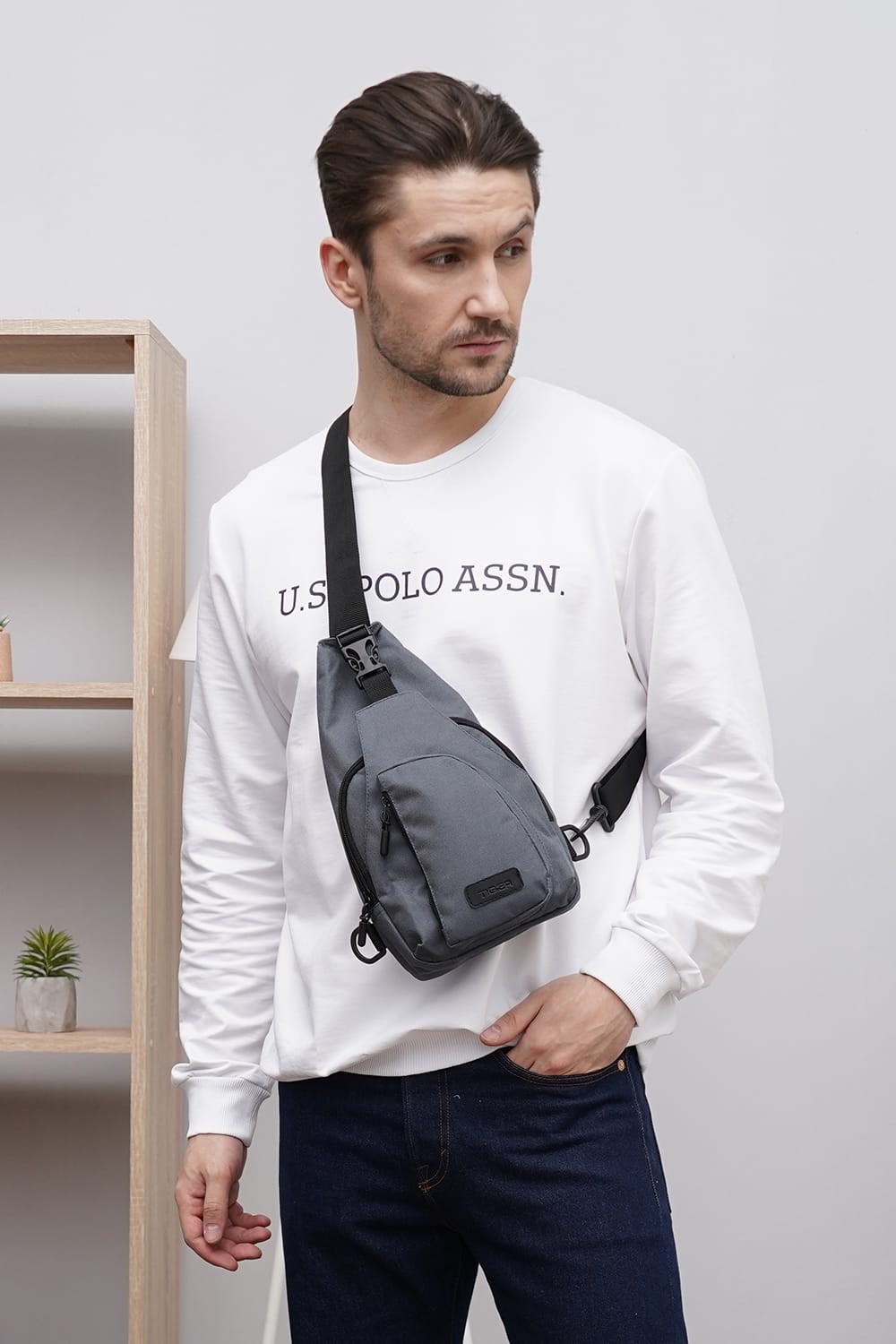 Сумка через плечо Tiger Joker Сірий