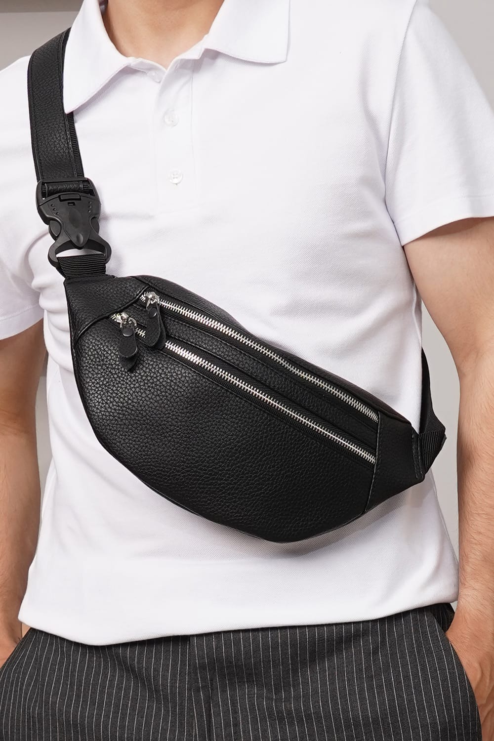 Сумка поясна Tiger Twix Pearl Чорний текстурний