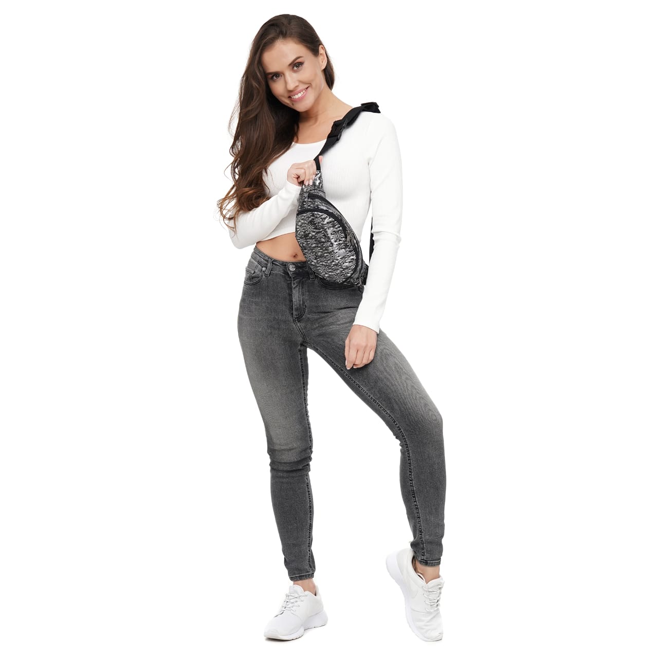 Сумка бананка Tiger Moon Pearl Квіти нічні