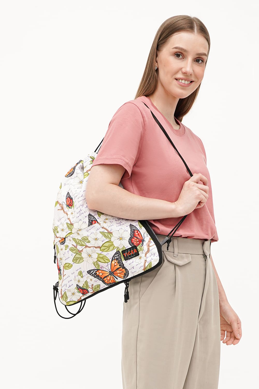 Рюкзак-мешок для взуття Tiger Print Метелики