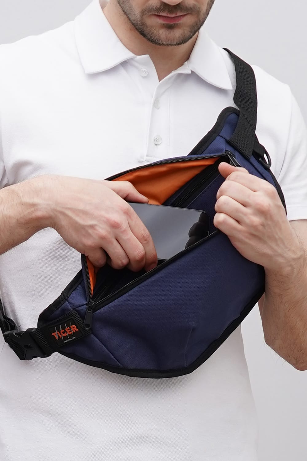 Сумка бананка Tiger Single Темно-синій