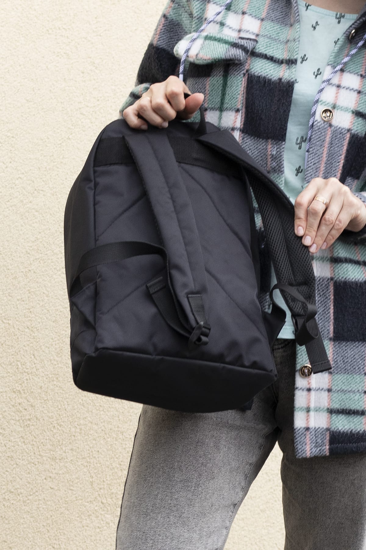 Міський рюкзак Tiger Small Чорний+помаранчевий (Гучі)