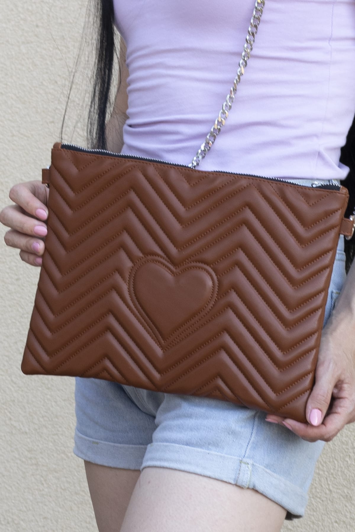 Сумка жіноча Tiger Present Капучино сердечко