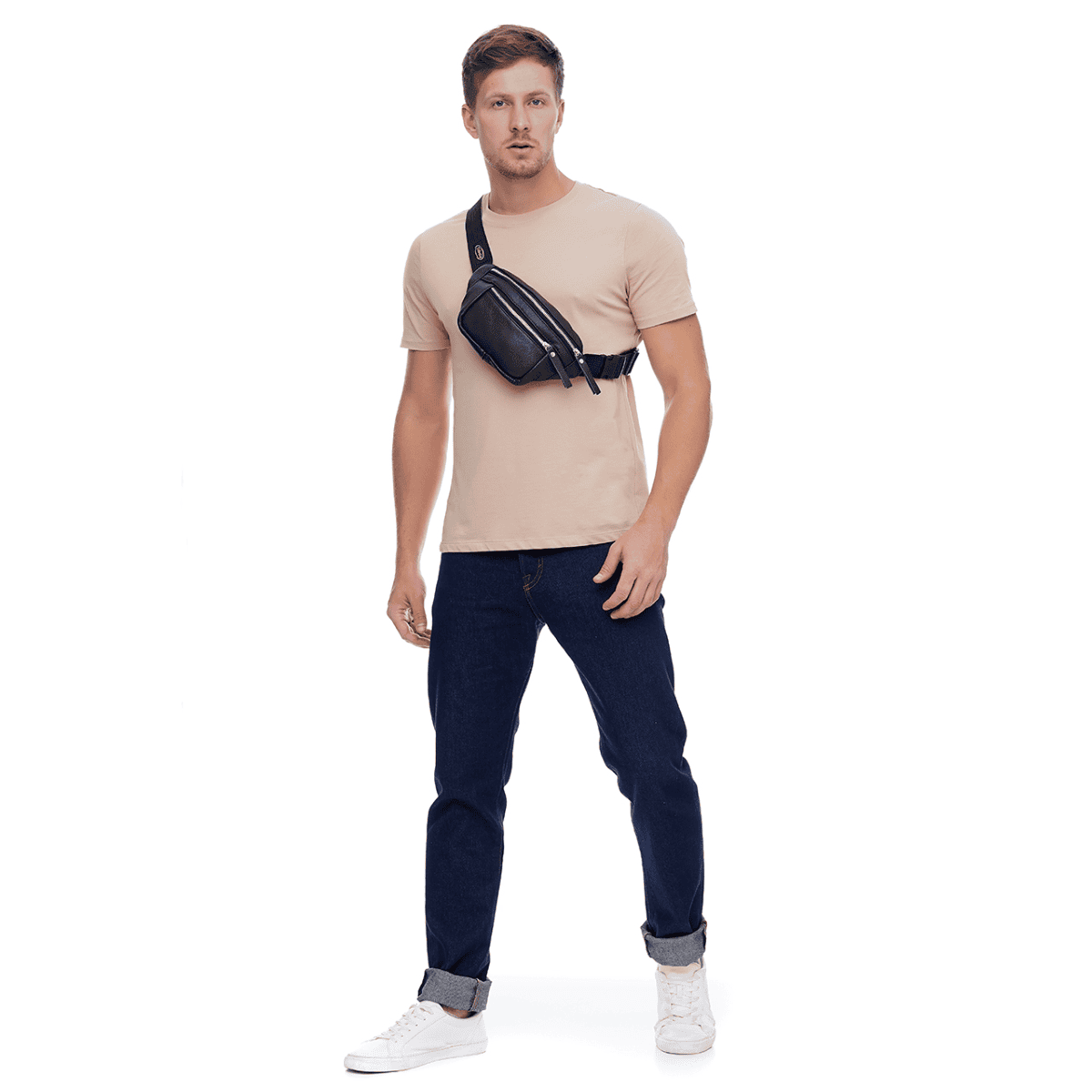 Шкіряна сумка на пояс Prima Gold