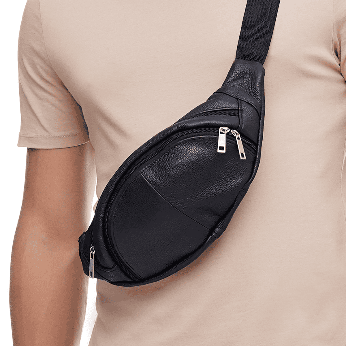 Шкіряна сумка на пояс Moon