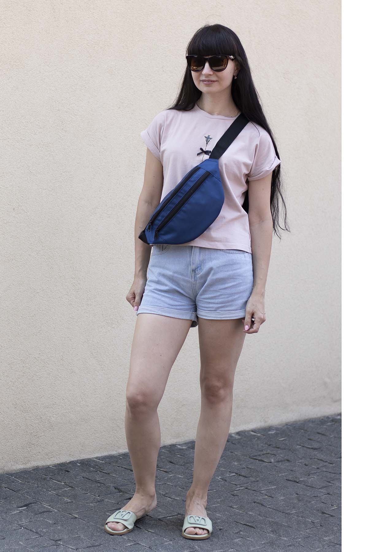 Сумка поясна Tiger Twix Темно-синій (Гучі)